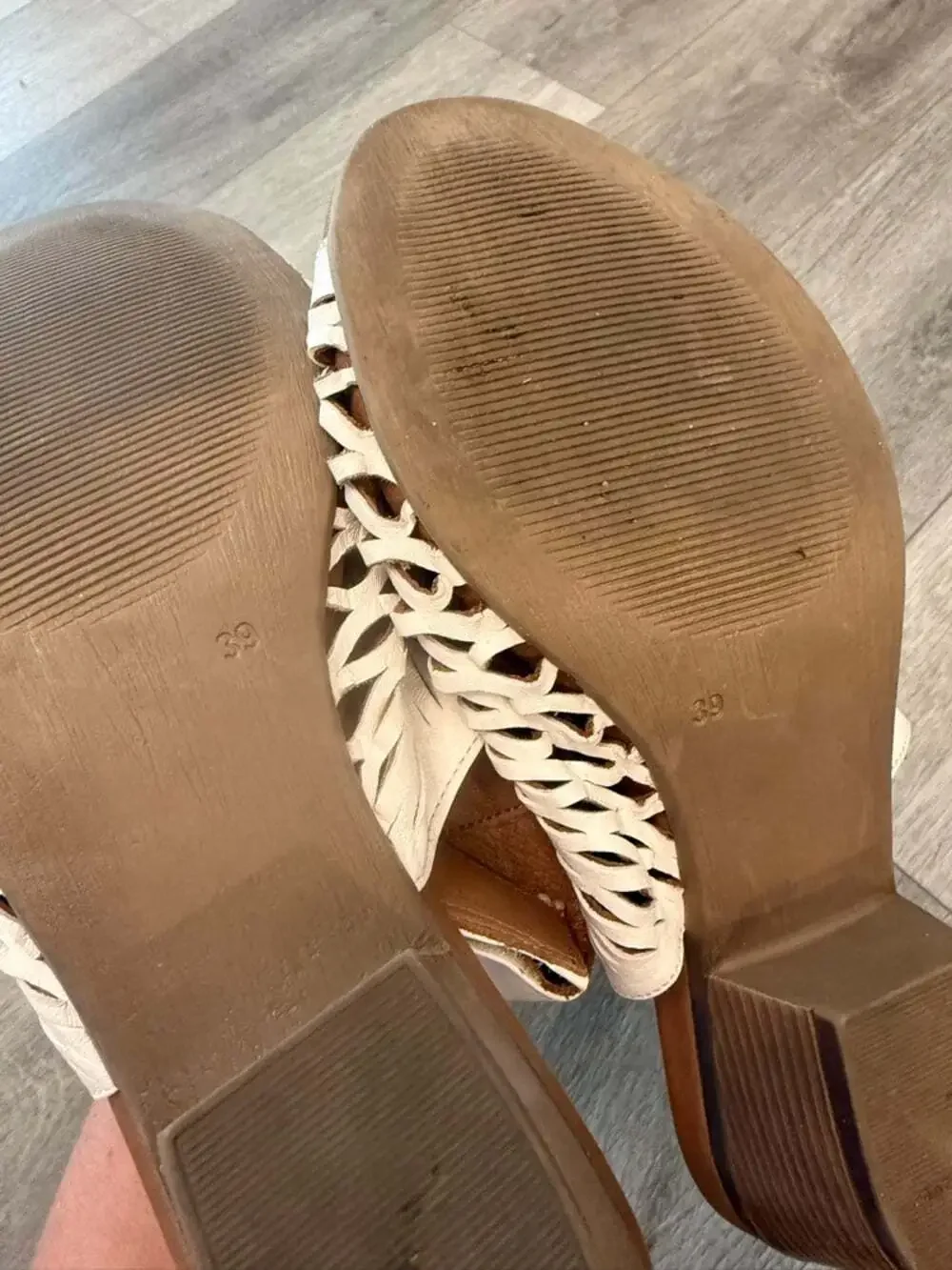 Bueno Lacey heeled slingback sandals white size 39